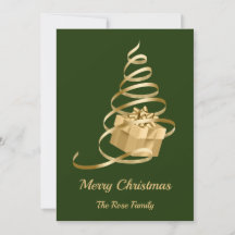 Weihnachtsbaum-Geschenk-Flach-Weihnachtskarte