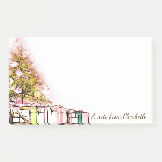 Weihnachtsbaum, Geschenk Post-it Klebezettel (Vorderseite)