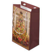 Weihnachtsbaum-Geschenk-Tasche Kleine Geschenktüte (Rückseite Schrägansicht)