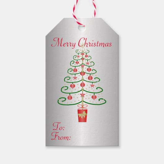 Weihnachtsbaum Geschenkanhänger (Vorderseite)