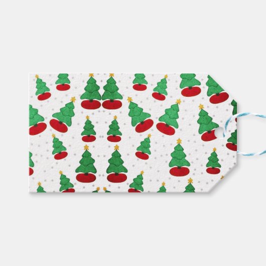 Weihnachtsbaum Geschenkanhänger (Vorderseite (Horizontal))