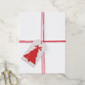 Weihnachtsbaum Geschenkanhänger (Mit Garn)
