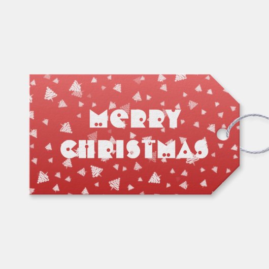 Weihnachtsbaum Geschenkanhänger (Vorderseite (Horizontal))