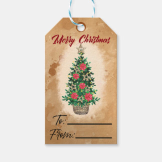 Weihnachtsbaum-Geschenkanhänger für festliche Gesc Geschenkanhänger