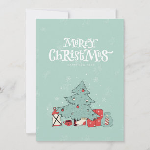 Weihnachtsbaum & Geschenke Feiertags-Grußkarte-5x7 Feiertagskarte