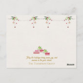 Weihnachtsbaum & Geschenke Firmenfeiertag Postkarte (Rückseite)