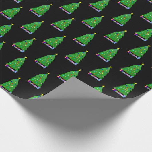 Weihnachtsbaum + Geschenke Geschenkpapier (Ecke)