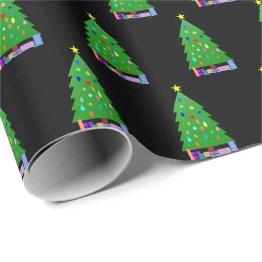 Weihnachtsbaum + Geschenke Geschenkpapier (Rolleneckpunkt)