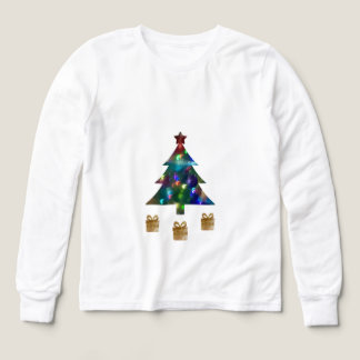 Weihnachtsbaum & Geschenke Kinder Langarmshirt