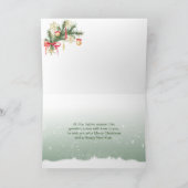 Weihnachtsbaum, Geschenke, Schwester & Schwiegerbr Feiertagskarte (Innenseite)