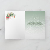 Weihnachtsbaum, Geschenke, Schwester und Familie Feiertagskarte (Innenseite)