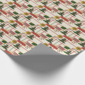 Weihnachtsbaum, Geschenke und Streifen Packpapier (Ecke)