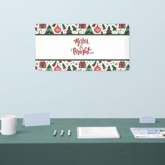 Weihnachtsbaum, Geschenke, Zuckerrohr Banner (Messe)