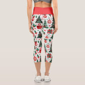 Weihnachtsbaum, Geschenke, Zuckerrohr Capri Leggings (Rückseite)