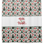 Weihnachtsbaum, Geschenke, Zuckerrohr Duschvorhang (Vorderseite)