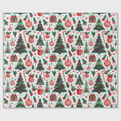 Weihnachtsbaum, Geschenke, Zuckerrohr Geschenkpapier (Flach)