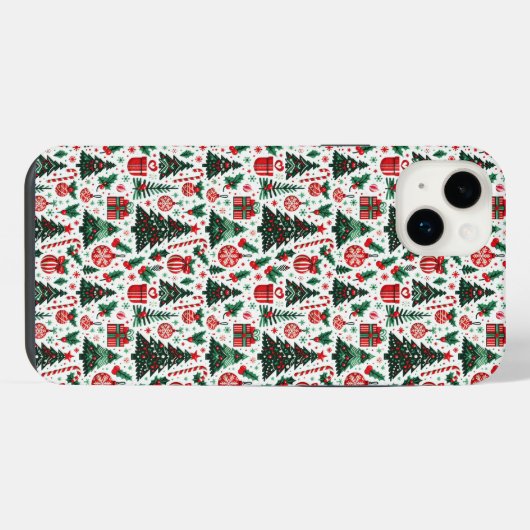 Weihnachtsbaum, Geschenke, Zuckerrohr iPhone Hülle (Rückseite (Horizontal))