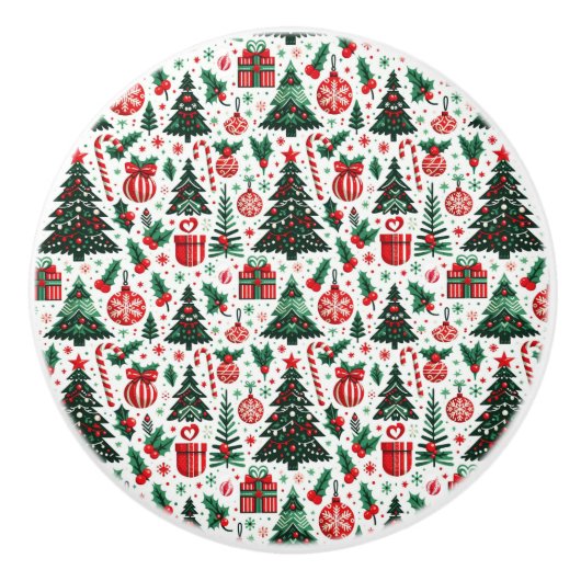 Weihnachtsbaum, Geschenke, Zuckerrohr Keramikknauf (Vorderseite)