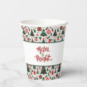 Weihnachtsbaum, Geschenke, Zuckerrohr Pappbecher (Rückseite)