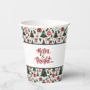 Weihnachtsbaum, Geschenke, Zuckerrohr Pappbecher