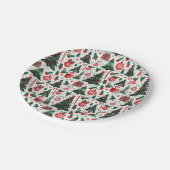 Weihnachtsbaum, Geschenke, Zuckerrohr Pappteller (Schrägansicht)