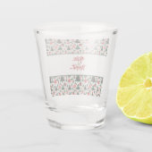 Weihnachtsbaum, Geschenke, Zuckerrohr Schnapsglas (Rückseite)