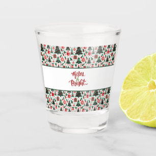Weihnachtsbaum, Geschenke, Zuckerrohr Schnapsglas