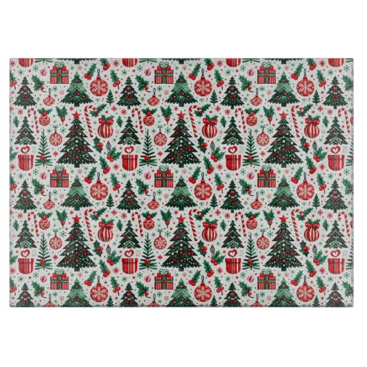 Weihnachtsbaum, Geschenke, Zuckerrohr Schneidebrett (Vorderseite)