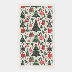 Weihnachtsbaum, Geschenke, Zuckerrohr Serviette