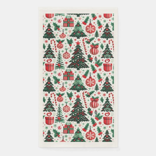 Weihnachtsbaum, Geschenke, Zuckerrohr Serviette (Vorderseite)