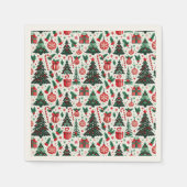 Weihnachtsbaum, Geschenke, Zuckerrohr Serviette (Vorderseite)