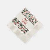 Weihnachtsbaum, Geschenke, Zuckerrohr Serviette (Ecke)