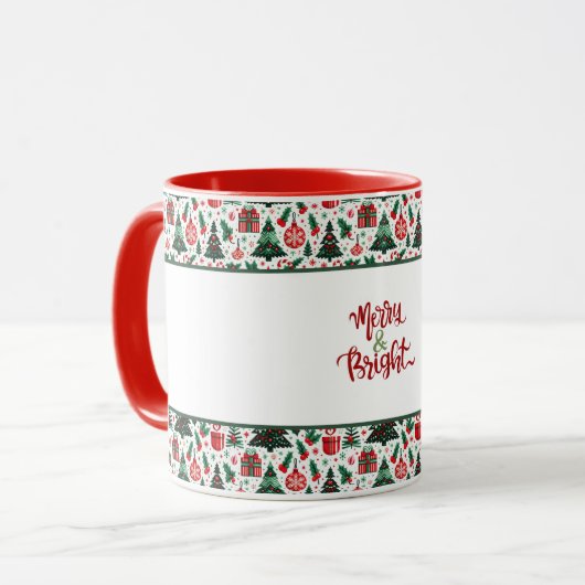 Weihnachtsbaum, Geschenke, Zuckerrohr Tasse (Vorderseite Links)