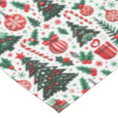 Weihnachtsbaum, Geschenke, Zuckerrohr Tischdecke (Schrägansicht)