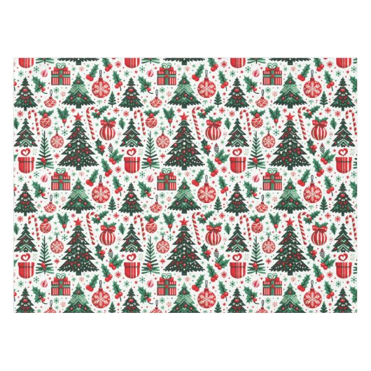 Weihnachtsbaum, Geschenke, Zuckerrohr Tischdecke (Vorderseite (Horizontal))