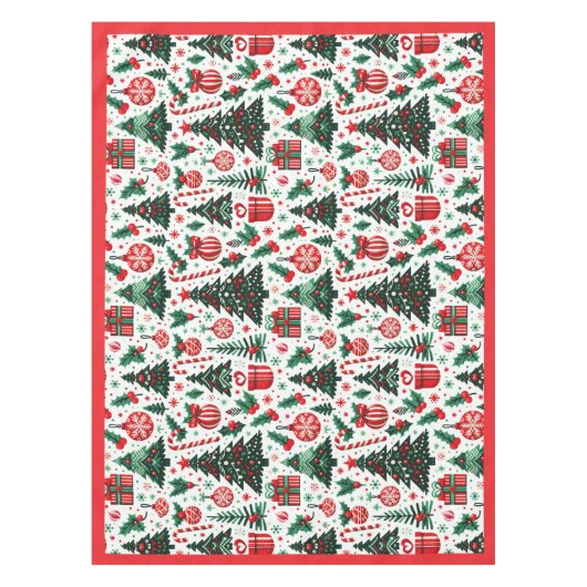 Weihnachtsbaum, Geschenke, Zuckerrohr Tischdecke (Vorderseite)