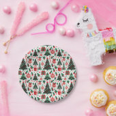 Weihnachtsbaum, Geschenke, Zuckerstange Pappteller (Party)