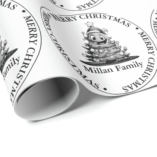 Weihnachtsbaum Geschenkpapier (Rolleneckpunkt)