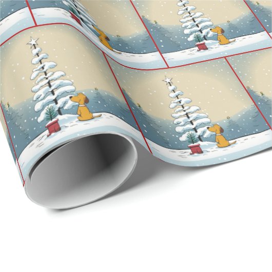 Weihnachtsbaum Geschenkpapier (Rolleneckpunkt)