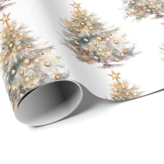 Weihnachtsbaum Geschenkpapier (Rolleneckpunkt)