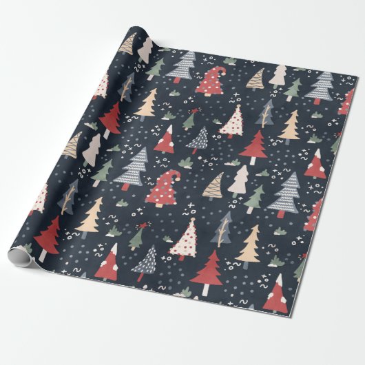Weihnachtsbaum Geschenkpapier (Ungerollt)