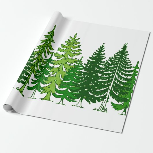 Weihnachtsbaum Geschenkpapier (Ungerollt)