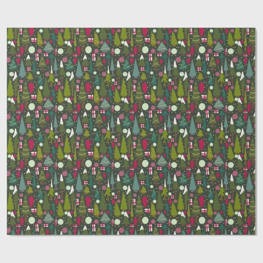 Weihnachtsbaum Geschenkpapier (Flach)