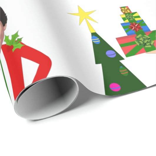 Weihnachtsbaum Geschenkpapier (Rolleneckpunkt)