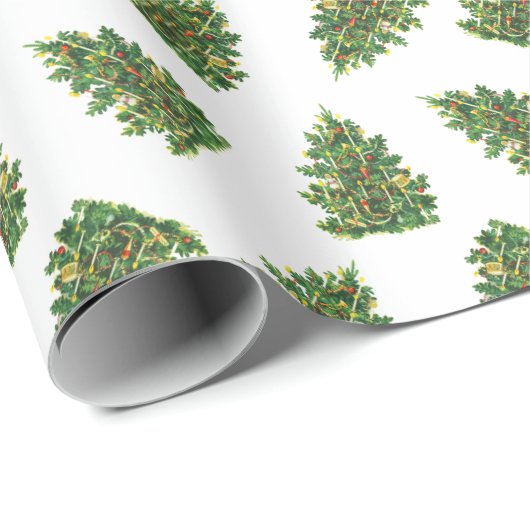 Weihnachtsbaum Geschenkpapier (Rolleneckpunkt)