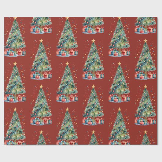 Weihnachtsbaum Geschenkpapier (Flach)