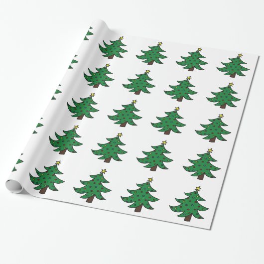 Weihnachtsbaum Geschenkpapier (Ungerollt)