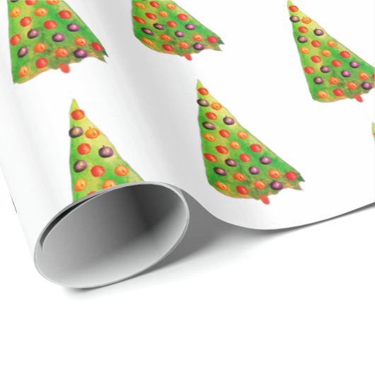 Weihnachtsbaum Geschenkpapier (Rolleneckpunkt)