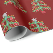 Weihnachtsbaum Geschenkpapier (Rolleneckpunkt)