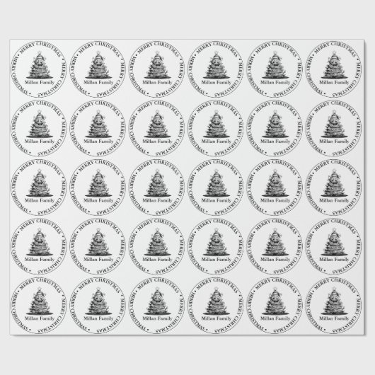 Weihnachtsbaum Geschenkpapier (Flach)